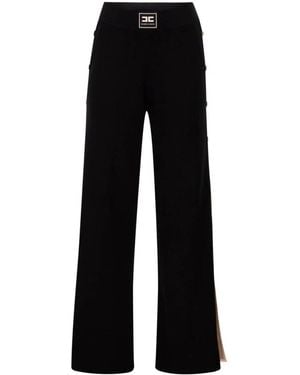 Elisabetta Franchi Wide Broek - Zwart