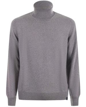 Fay Merinowoll-Rollkragenpullover - Grau