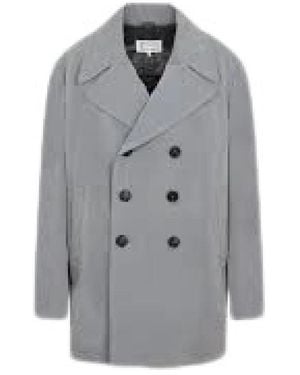 Maison Margiela Double-Breasted Coats - Gray