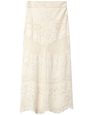 Isabel Marant Rokken ,Katoen Sanaya Geborduurde Maxi Rok - Naturel