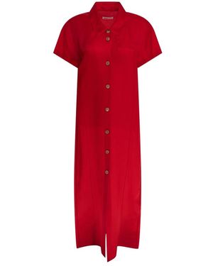 KHAITE Shirt Dresses - Rouge