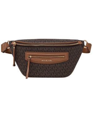 Michael Kors Jet Set Travel Medium Signature Logo Sling Pack - Braun