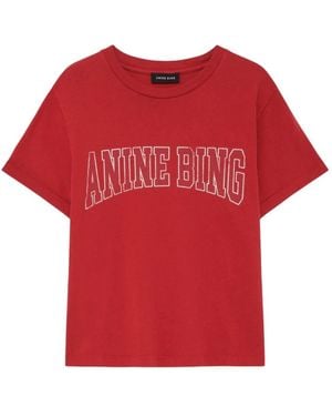Anine Bing T-Shirts - Rojo