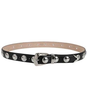 KHAITE Accessoires ,Zwart ,Studded Zilveren Gesp Riem - Wit