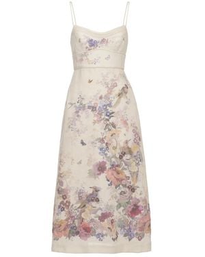 Zimmermann Alchemy Midi Kleid - Natur