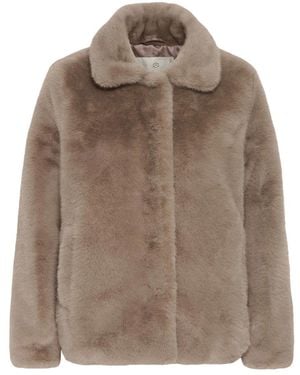 Kaffe Faux Fur & Shearling Jackets - Brown