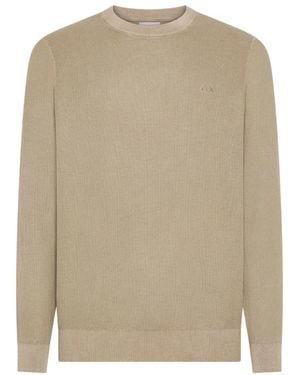 Sun 68 Round-Neck Knitwear - Natural