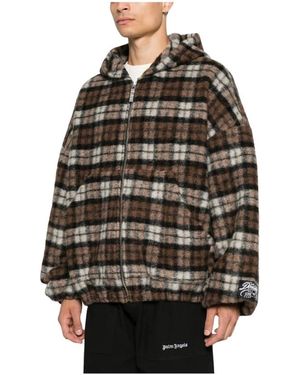 PDF Jassen ,Veelkleurig ,Faux Shearling Jas Met Capuchon - Zwart