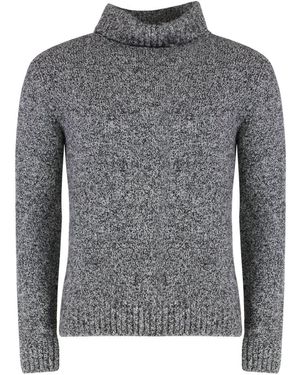 Moorer Truien & Vesten ,Grijs ,Wol Heather Wol Kasjmier Coltrui Trui