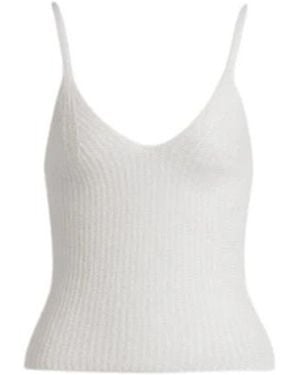 Alberta Ferretti Sleeveless Tops - White