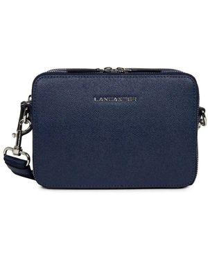 Lancaster Blaue Leder Herrentasche Delphino Lucas