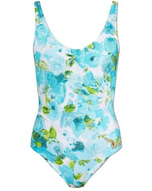 Chloé Aqua Bloemenprint Badpak Uit Één Stuk - Blauw