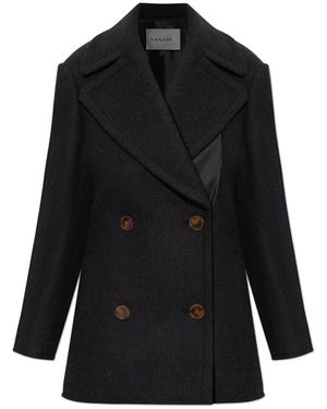 Lanvin Double-Breasted Coats - Negro