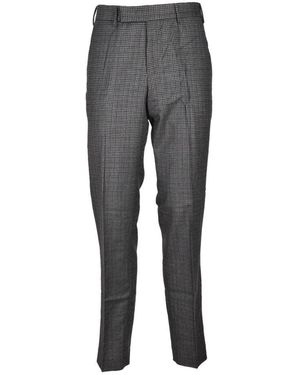 PT Torino Wollene Straight Leg Hose - Grau