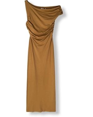 EDITED Kleedjes ,Groen ,Khaki Midi Jurk Voor Herfst/Winter