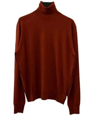 Saint Laurent Truien & Vesten ,Rood ,Wol Geribbelde Coltrui - Bruin