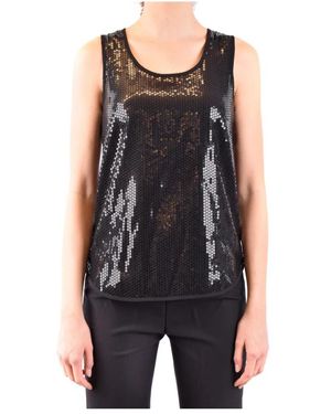 P.A.R.O.S.H. Zwarte Mouwloze Tanktop Voor Vrouwen