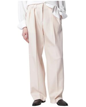 Jil Sander Wide Trousers - Natural