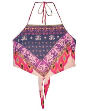 Ba&sh Top mit ethno-print und schal-effekt - Pink