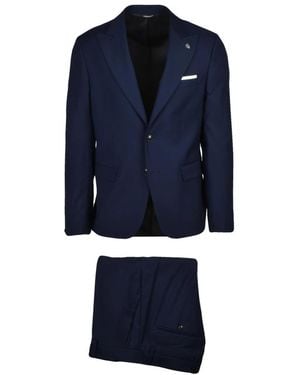Daniele Alessandrini Single Breasted Suits - Blue
