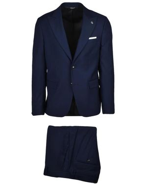 Daniele Alessandrini Single Breasted Suits - Blue