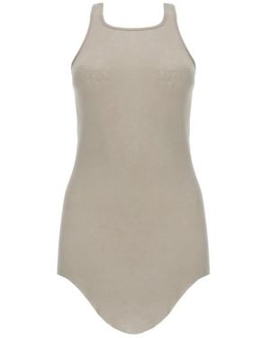 Rick Owens Tops ,Katoen Basic Rib Tank - Bruin