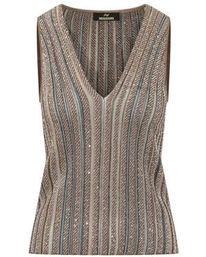 Missoni V-Neck Strickware - Braun