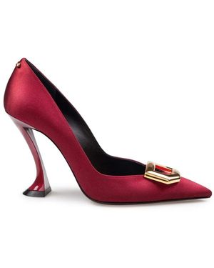 Lanvin Satin Buckle Pumps - Rood