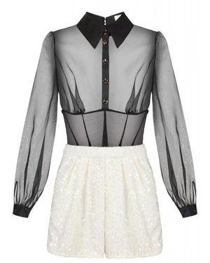Elisabetta Franchi Playsuits - Gris