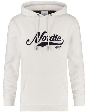 A fish named fred Nordisches fischdruck sweatshirt - Weiß