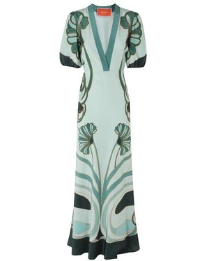 La DoubleJ Kleedjes ,Groen ,Leer Marlene Dress