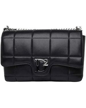 DSquared² Leder crossbody tasche made in italy - Schwarz