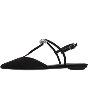 Stuart Weitzman Schoenen ,Zwart ,Leer Tully Kristal T-Band