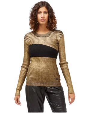 Custoline Goldschwarz Metallic Strickpullover