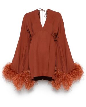 ‎Taller Marmo Terrakotta braunes kleid mit glockenärmeln