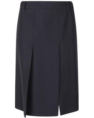 Prada Multi-Slit Midi Rock - Blau