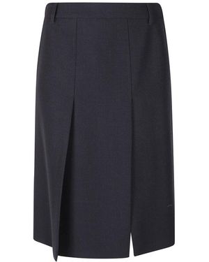 Prada Rokken ,Blauw ,Leer Multi-Slit Midi Rok