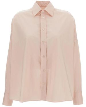 Plan C Overhemden ,Roze ,Katoen Shirts