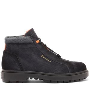 Santoni Lace-Up Boots - Noir