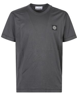 Stone Island Lässiges Baumwoll-T-Shirt - Grau