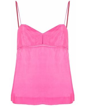 Dries Van Noten Tops ,Roze ,Mouwloze Tops