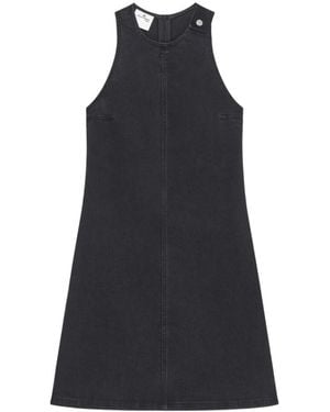 Courreges Heritage Mouwloze Denim Jurk - Zwart