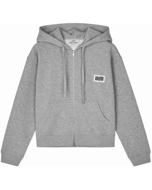 Mads Nørgaard Hoodies & Sweatvesten ,Grijs ,Katoen Bobo Hood Sweatshirt Standard