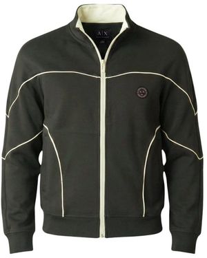 ARMANI EXCHANGE Sweatshirt Zonder Capuchon Met Volledige Rits - Zwart