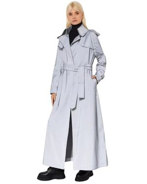 Norma Kamali Grauer zweireiher-trenchcoat - Blau