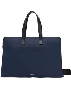 Calvin Klein Stilvolle Business Tech Carryall Tasche - Blau