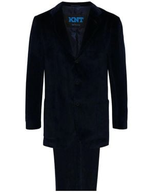 Kiton Single Breasted Suits - Blue