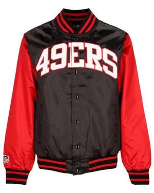KTZ Nfl Satin Bomber Jacket Saf49E - Red