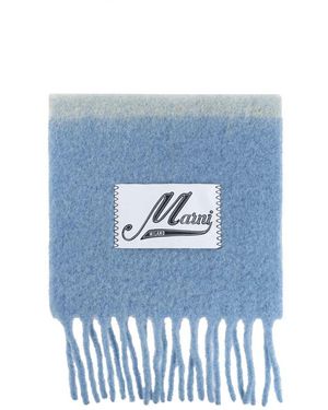 Marni Schal mit fransen - Blau