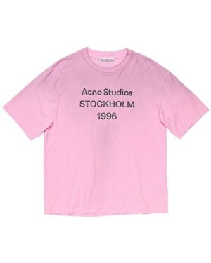 Acne Studios Sprayed Logo T-Shirt - Roze